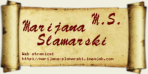 Marijana Slamarski vizit kartica